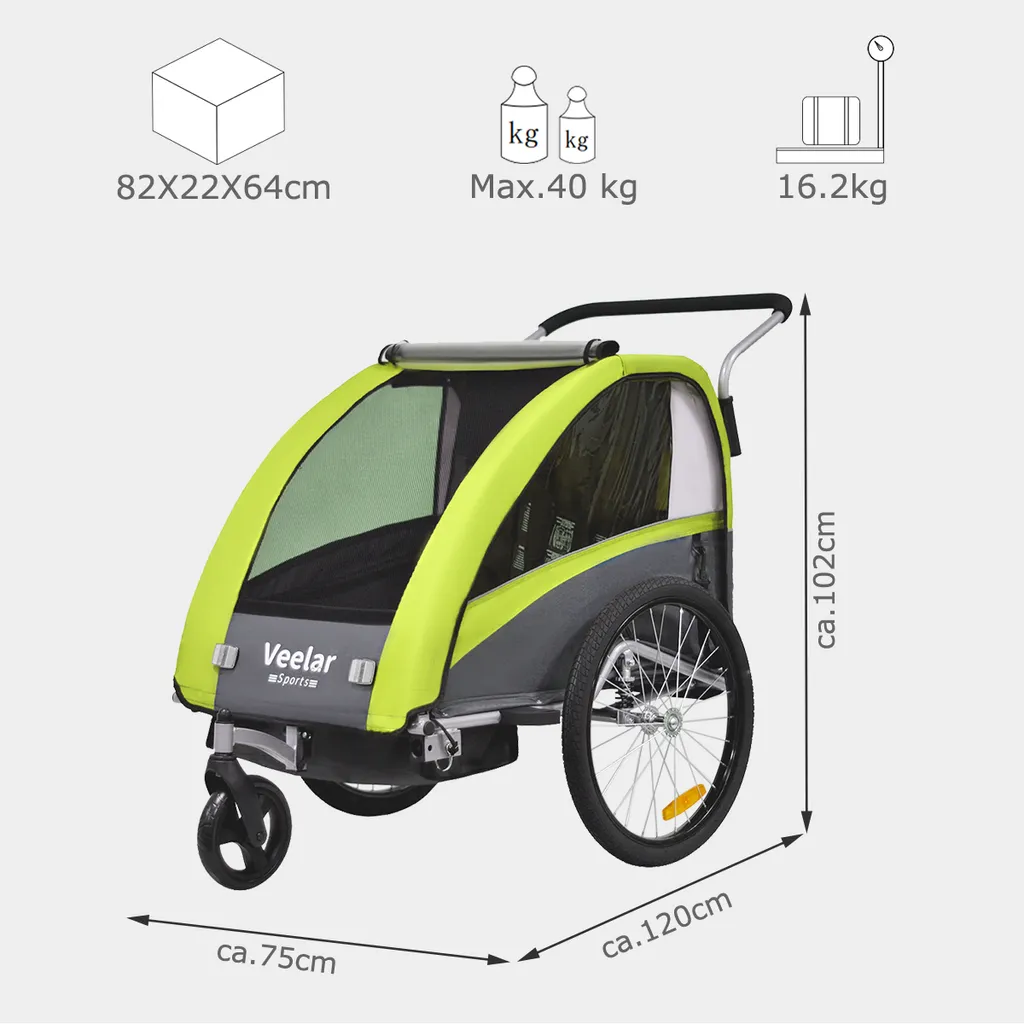 TIGGO VS 2 in 1 Kinderanhänger Jogger mit – Bild 4