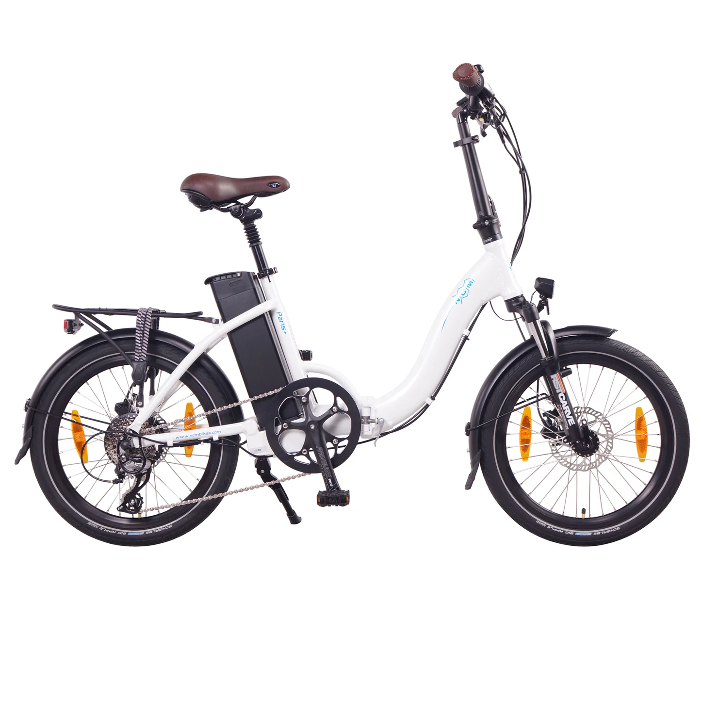 NCM Bikes Paris+, 20″, weiß, E-Faltrad E-Klapprad, Damen